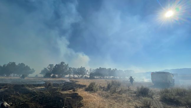 A wildfire sparked east of Beaver on Tuesday prompting a quick initial attack from firefighters (Courtesy: Utah Fire Info)