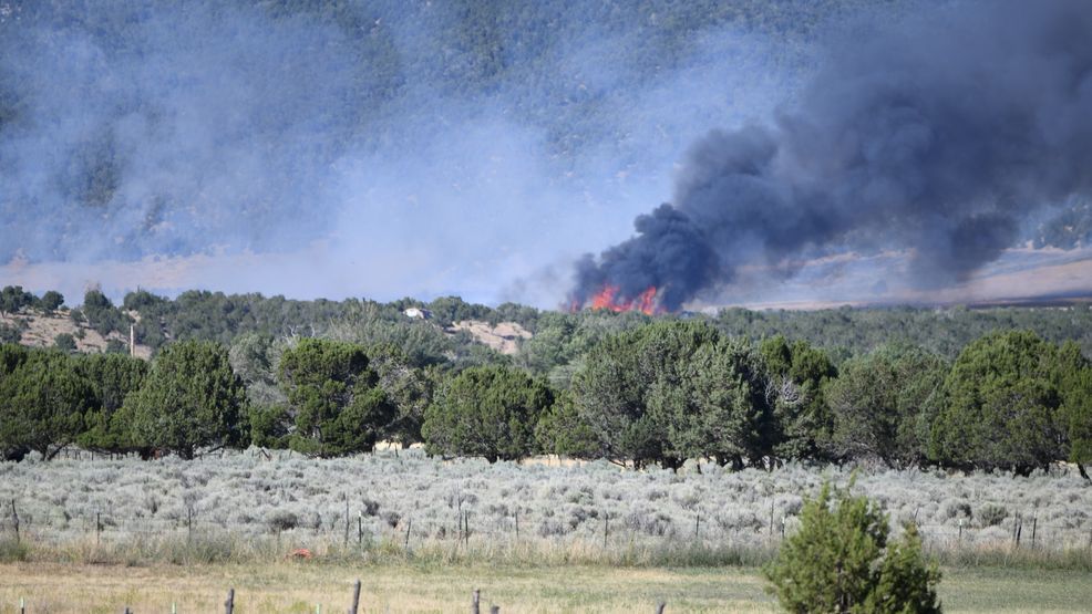 A wildfire sparked east of Beaver on Tuesday prompting a quick initial attack from firefighters (Courtesy: Mike Taylor).