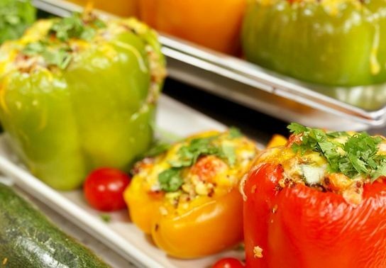 Image for story: Cooking with Chef Bryan - Rainbow Veggie Stuffed Bell Peppers