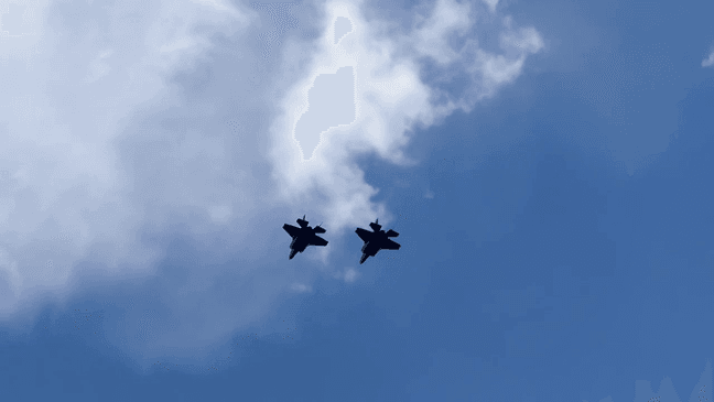 Hill Air Force Base fighter wings conducted an F-35 flyover in Sandy ahead of Real Salt Lake's match against Austin FC on June 1, 2024. (Photo: Bryson Wolf, via kutv.com/chimein)