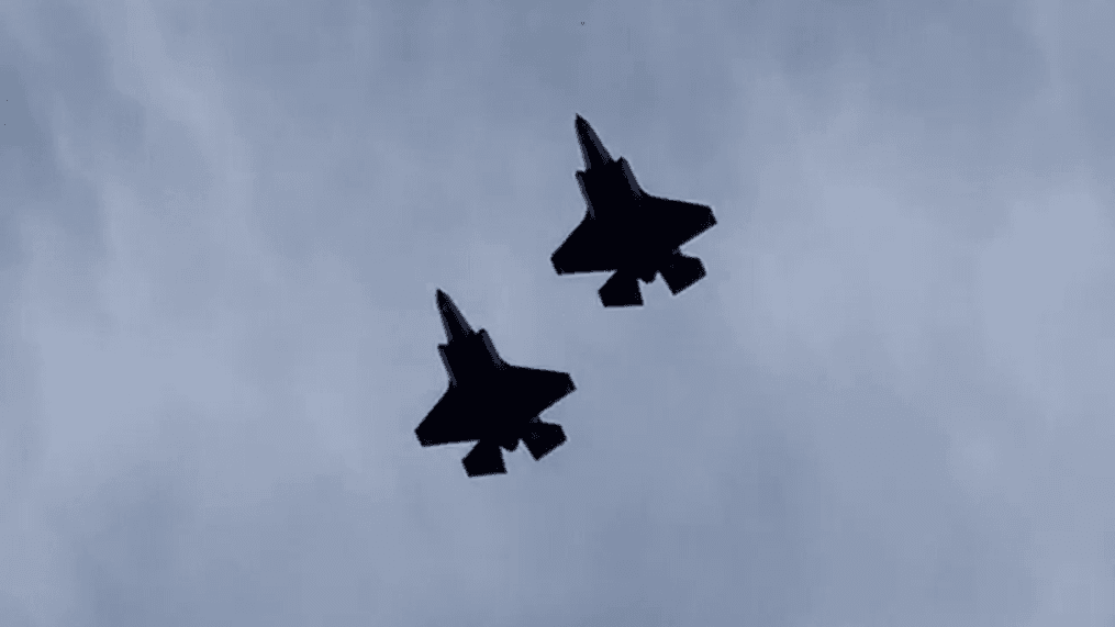 Hill Air Force Base fighter wings conducted an F-35 flyover in Sandy ahead of Real Salt Lake's match against Austin FC on June 1, 2024. (Photo: Bryson Wolf, via kutv.com/chimein)